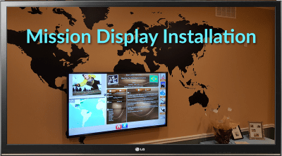mission display installation for missions kiosk onsite install image