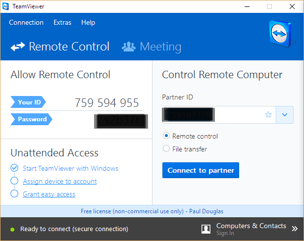 teamviewer allow remote control