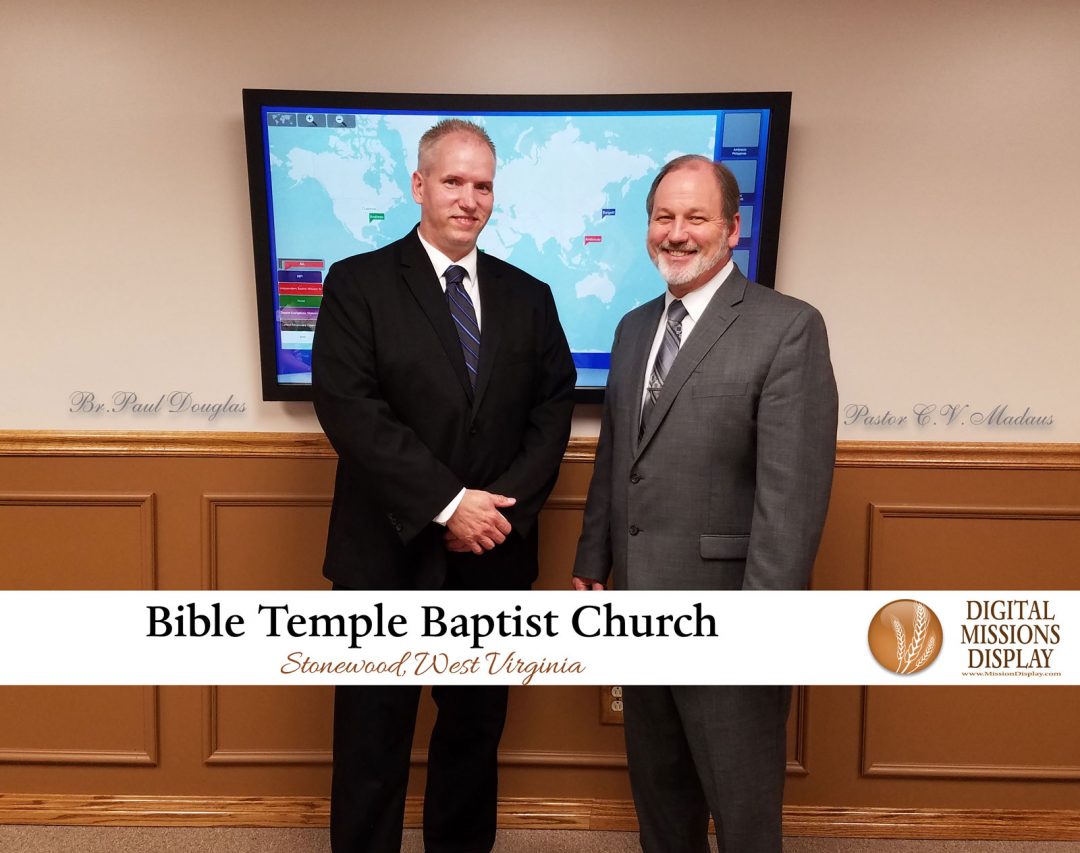 Bible Baptist temple Stonewood West Virginia Mission Display Installation