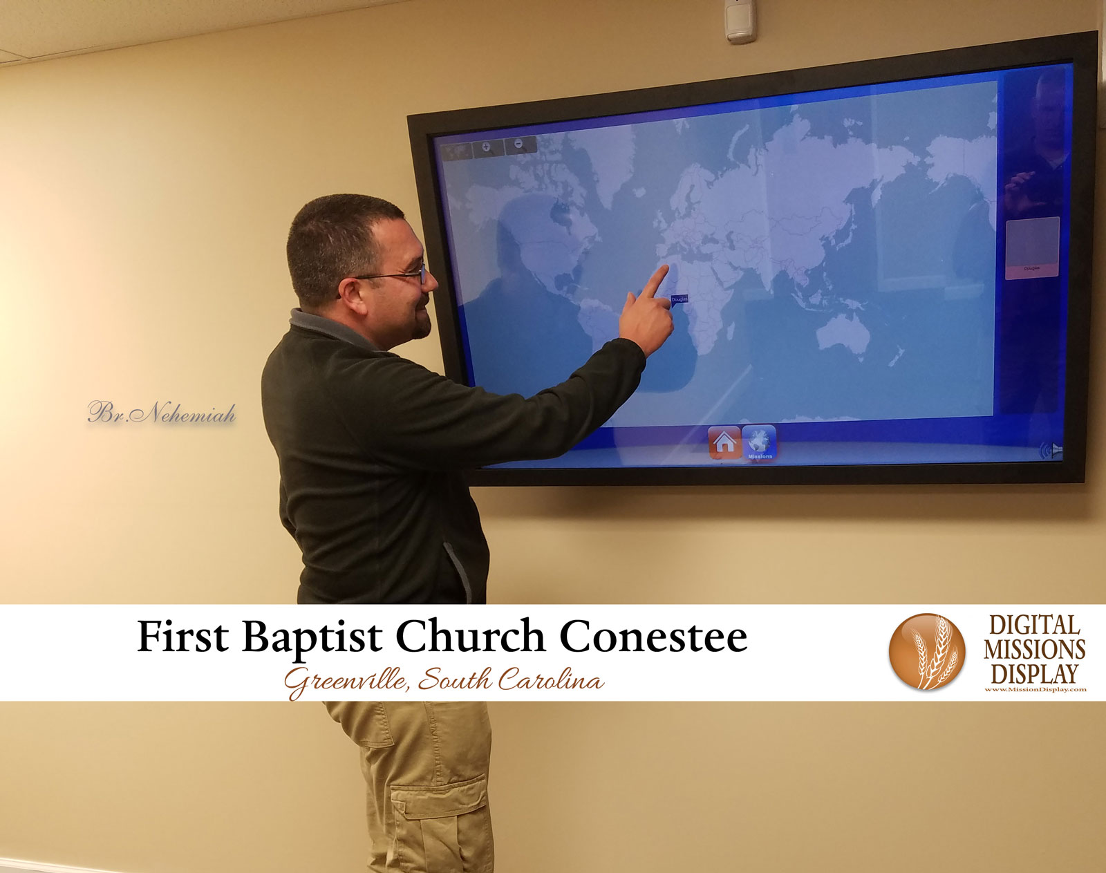 Mission Display Brother Nehemiah at First Baotist Church of Conestee Greenville South Carolina