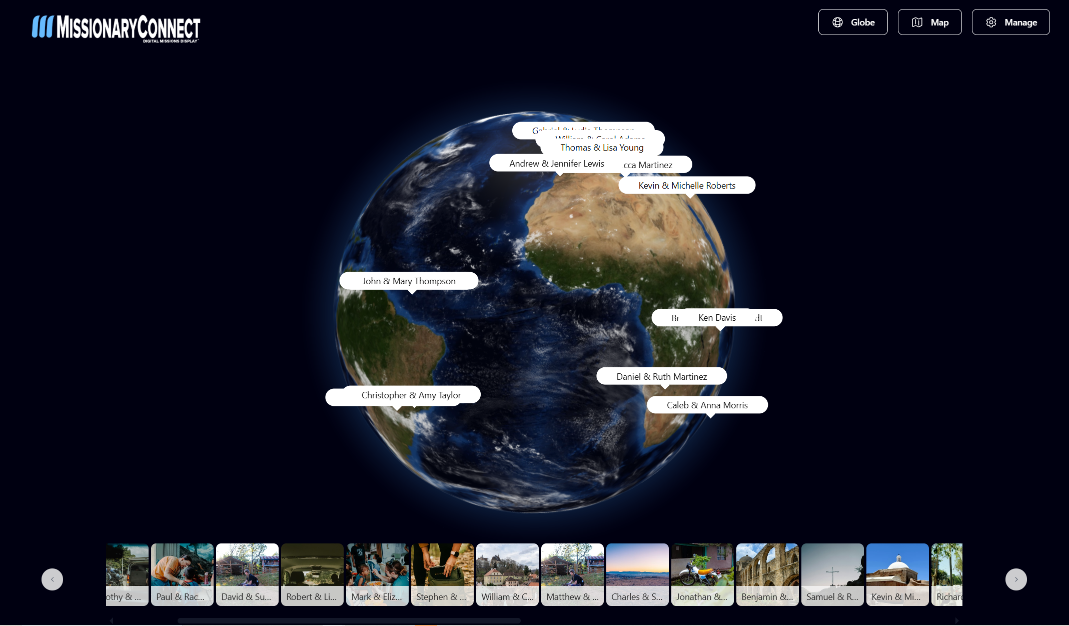 MissionaryConnect Globe Featured Landing Page image
