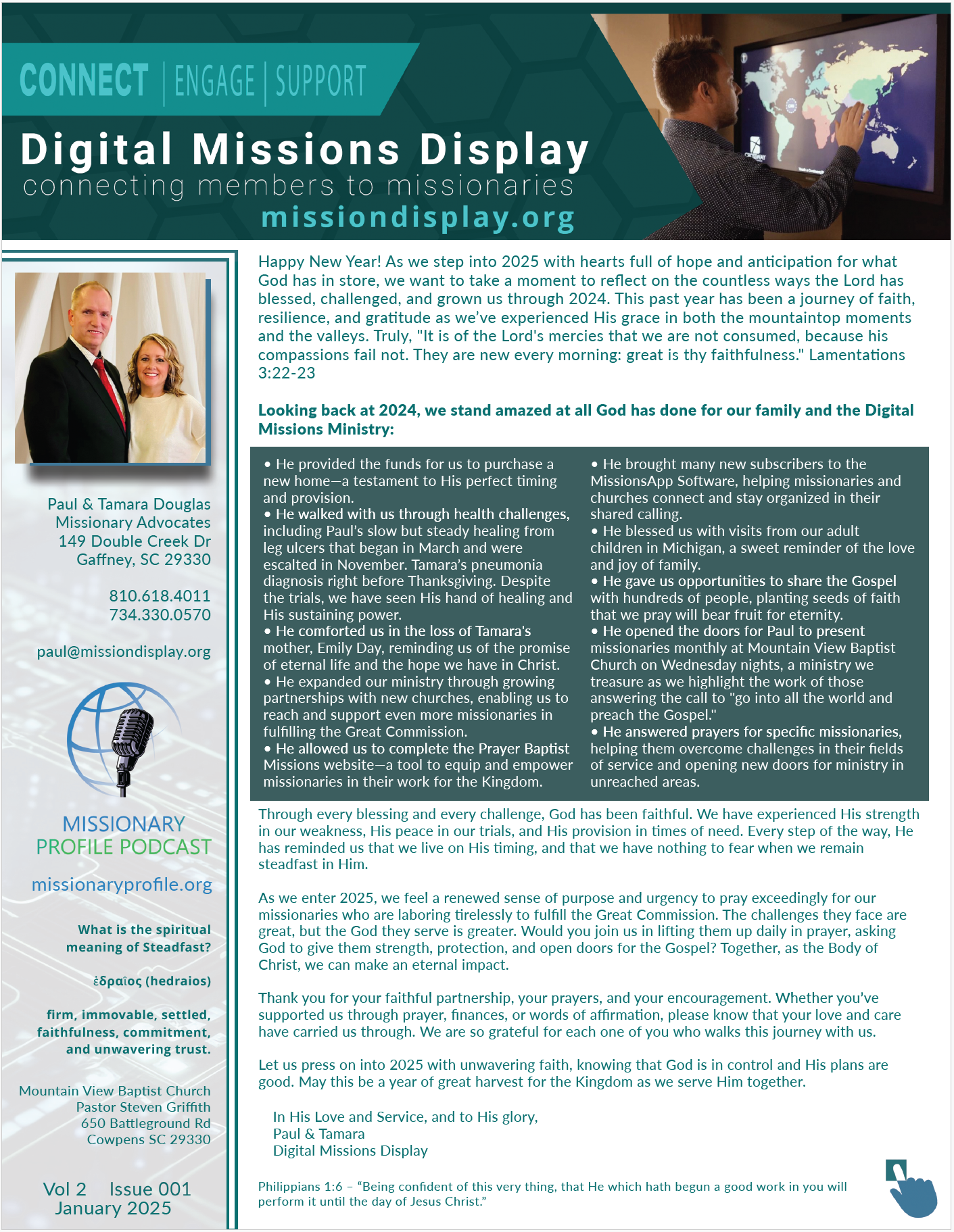 january 2025 year in review ministry update digital missions display PDF
