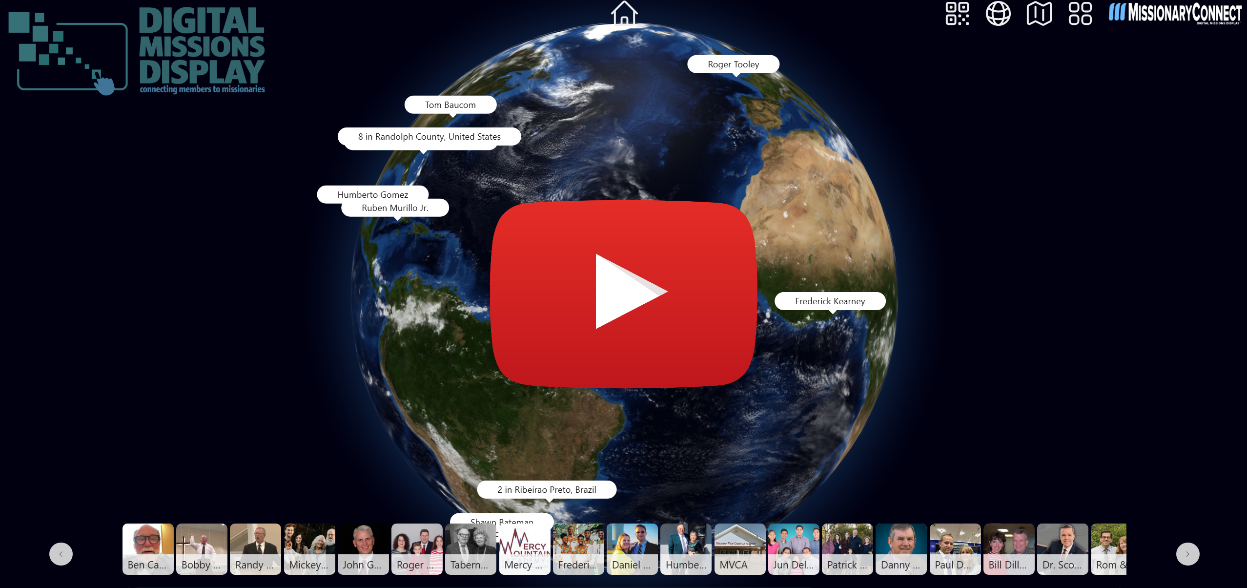 missionaryconnect globe view digital missions display youtube thumbnail img