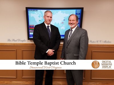 Bible Baptist temple Stonewood West Virginia Mission Display Installation